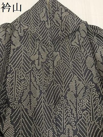 平和屋着物●上質な小紋　紬地　葉尽くし　正絹　逸品　AABD3924ph