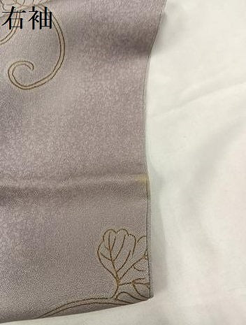 平和屋着物●訪問着　友禅　刺繍　草花丸文　暈し染め　金彩　正絹　逸品　AABD3927ph