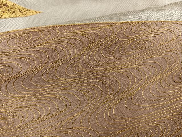 平和屋着物●豪華色留袖　刺繍　立波文　金彩　高島屋扱い　正絹　逸品　AABD3950ph