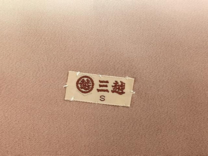 平和屋着物●訪問着　友禅　草花文　鬼しぼ縮緬　三越扱い　正絹　逸品　AABD3953ph