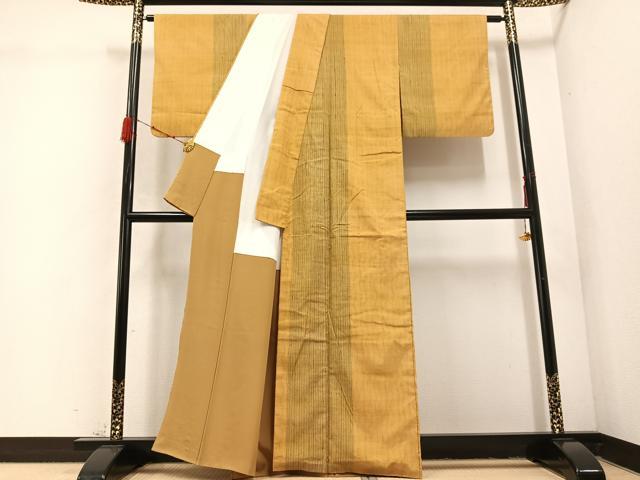 平和屋着物●上質な紬 間道 正絹 逸品 AABD3971ph
