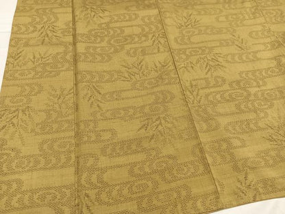 平和屋着物●結城紬 80亀甲 笹 正絹 逸品 AABD3973ph