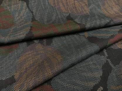 平和屋着物●本場大島紬　一元7マルキ　葉尽くし　正絹　逸品　AABD3979ph