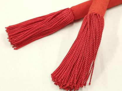 平和屋本店●和装小物　帯締め・帯揚げセット　振袖用　丸ぐけ　刺繍　丹後ちりめん　金糸　金通し地　撚り房　正絹　逸品　AABD4002ay