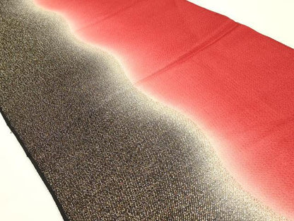 平和屋本店●和装小物 帯締め・帯揚げセット 振袖用 刺繍 丸ぐけ 金糸 金銀通し地 撚り房 正絹 逸品 AABD4005ay