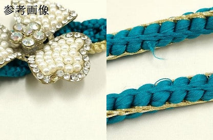 平和屋着物●和装小物 振袖用帯締め 装飾 ラインストーン パール 金糸 逸品 AABD4031ay