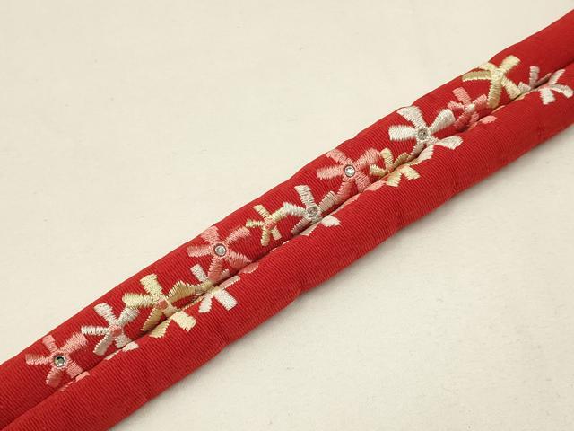 平和屋着物●和装小物　上質な帯締め3本セット　丸ぐけ　刺繍　雪輪　ラインストーン　金糸　撚り房　逸品　AABD4171ay