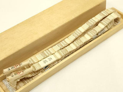 平和屋着物●和装小物　上質な帯締め　龍工房作　綾竹鎧組　金糸　高藤　正絹　逸品　未使用　AABD4184ay