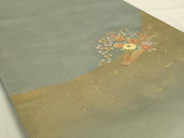 平和屋着物◎六通柄袋帯 霞文 正絹 逸品 AABD4248ou