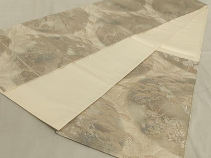 平和屋着物◎六通柄袋帯　花鳥風景文　金銀糸　正絹　逸品　AABD4254ou