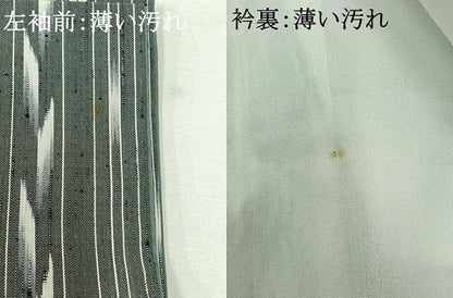 平和屋着物■上質な紬 幾何学文様 正絹 逸品 AABD4289jh