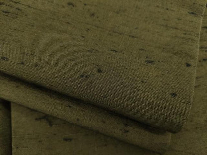 平和屋着物●男性　紬　アンサンブル　海松茶色　正絹　逸品　AABD4329ck