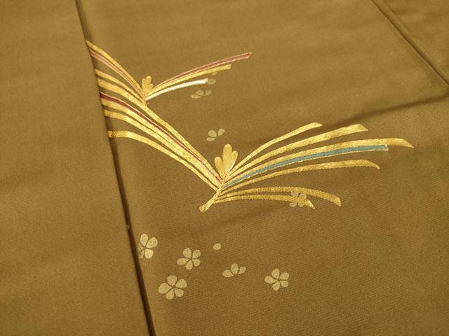 平和屋着物●訪問着 駒刺繍 舞花文 暈し染め 金彩 正絹 逸品 AABD4344ck