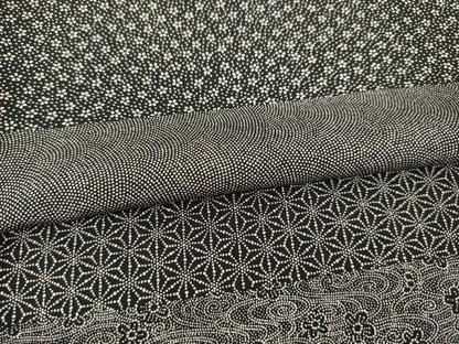 平和屋着物●訪問着　横段花文　黒地　正絹　逸品　AABD4345ck