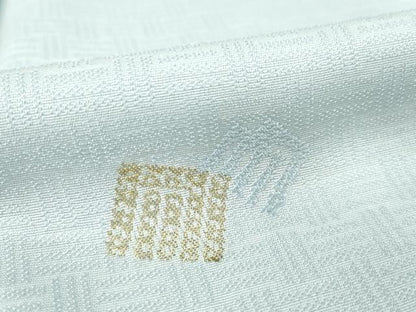 平和屋着物●お召 源氏香 寿光織 金糸 正絹 逸品 AABD4353ck