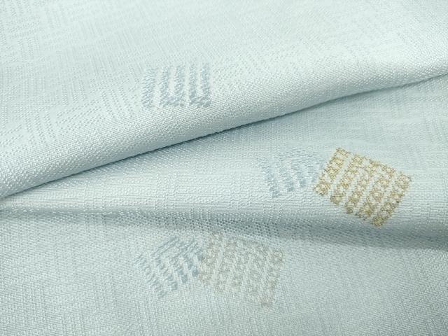 平和屋着物●お召 源氏香 寿光織 金糸 正絹 逸品 AABD4353ck