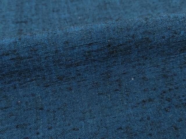 平和屋着物●男性　紬　アンサンブル　藍鉄色　正絹　逸品　AABD4366ck