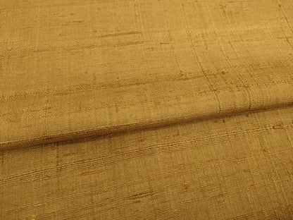 平和屋着物●生紬 色無地 狐色 正絹 逸品 AABD4369ck