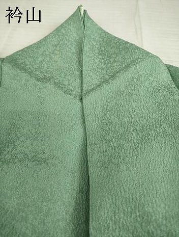平和屋着物●上質な色無地　老竹色　正絹　逸品　AABD4372ck