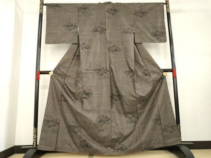 平和屋着物●本場大島紬 カタス9マルキ 吉祥花文 正絹 逸品 AABD4373ck