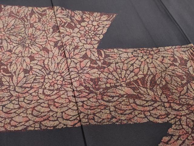 平和屋着物●訪問着　草花文　正絹　逸品　AABD4395ck
