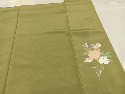 平和屋着物●訪問着 友禅 作家物 色紙草花文 暈し染め 正絹 逸品 AABD4411ph
