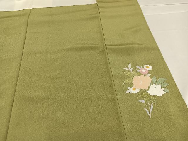平和屋着物●訪問着 友禅 作家物 色紙草花文 暈し染め 正絹 逸品 AABD4411ph