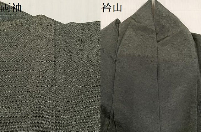 平和屋着物●豪華色留袖 友禅 刺繍 群れ鳥草木文 鬼しぼ縮緬 正絹 逸品 AABD4428ph