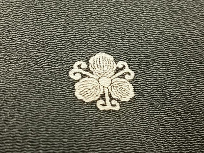 平和屋着物●豪華色留袖 友禅 刺繍 群れ鳥草木文 鬼しぼ縮緬 正絹 逸品 AABD4428ph