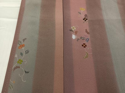 平和屋着物●訪問着 刺繍 花唐草文 正絹 逸品 AABD4458ph