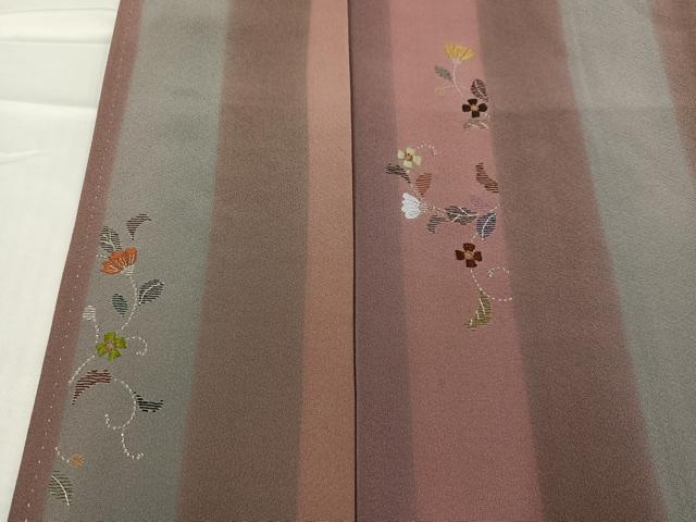 平和屋着物●訪問着 刺繍 花唐草文 正絹 逸品 AABD4458ph