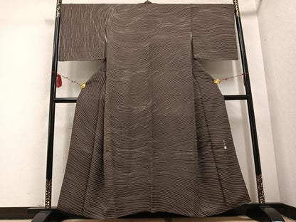 平和屋着物●訪問着 作家物 流水文 鈴乃屋扱い 正絹 逸品 AABD4459ph