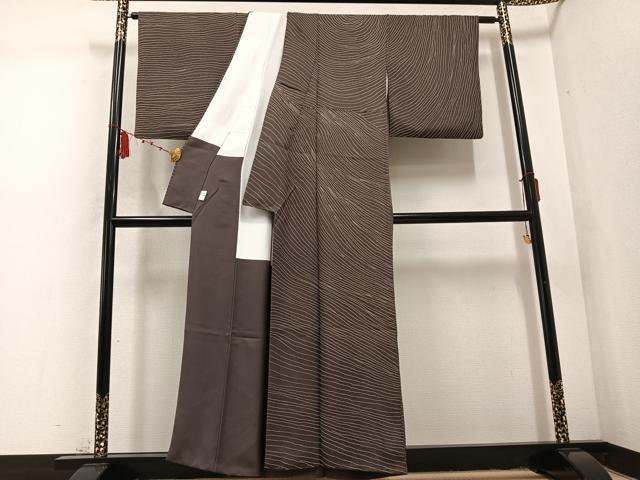 平和屋着物●訪問着 作家物 流水文 鈴乃屋扱い 正絹 逸品 AABD4459ph