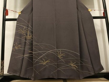 平和屋着物●訪問着　草木文　金彩　正絹　逸品　AABD4468ph
