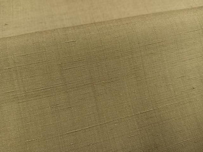平和屋着物●上質な紬 色無地 油色 正絹 逸品 AABD4475ph