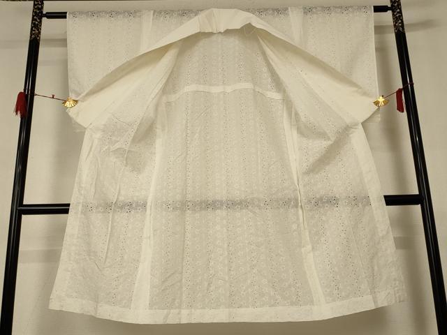 平和屋着物＊夏物 長襦袢 レース刺繍 草花文 綿 AABD4481jd