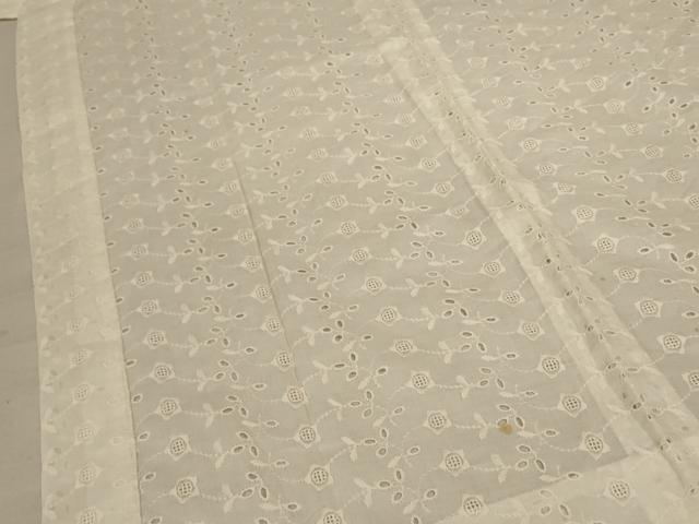平和屋着物＊夏物 長襦袢 レース刺繍 草花文 綿 AABD4481jd
