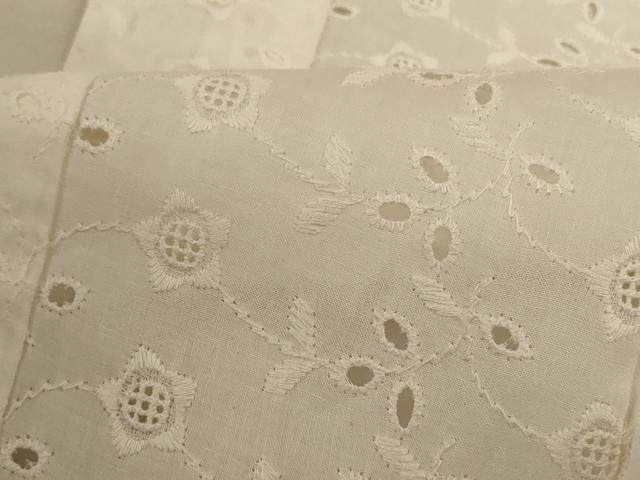 平和屋着物＊夏物 長襦袢 レース刺繍 草花文 綿 AABD4481jd
