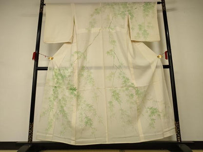 平和屋着物＊夏物 訪問着 絽 手描き 楓 正絹 逸品 AABD4484jd