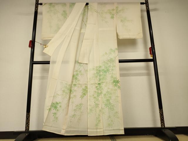 平和屋着物＊夏物 訪問着 絽 手描き 楓 正絹 逸品 AABD4484jd