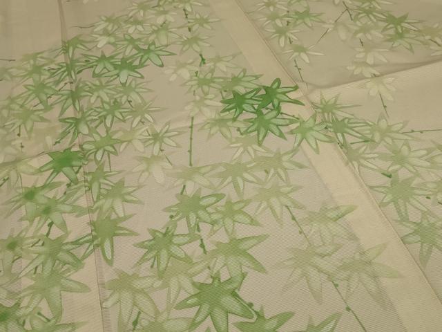 平和屋着物＊夏物 訪問着 絽 手描き 楓 正絹 逸品 AABD4484jd