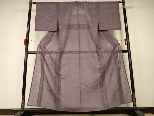 平和屋着物＊夏物 色無地 紗 胡桃染色 正絹 逸品 AABD4486jd