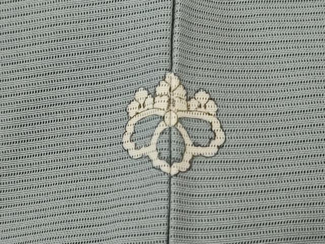 平和屋着物＊夏物 訪問着 絽 駒刺繍 立波草葉文 銀彩 正絹 逸品 AABD4495jd