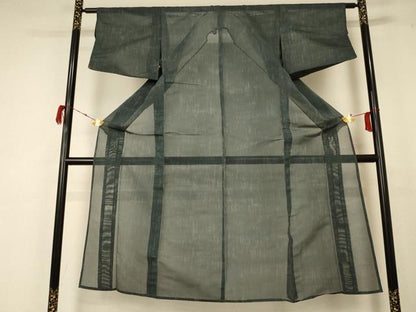 平和屋着物＊夏物 小紋 紗 霞文 正絹 逸品 AABD4498jd