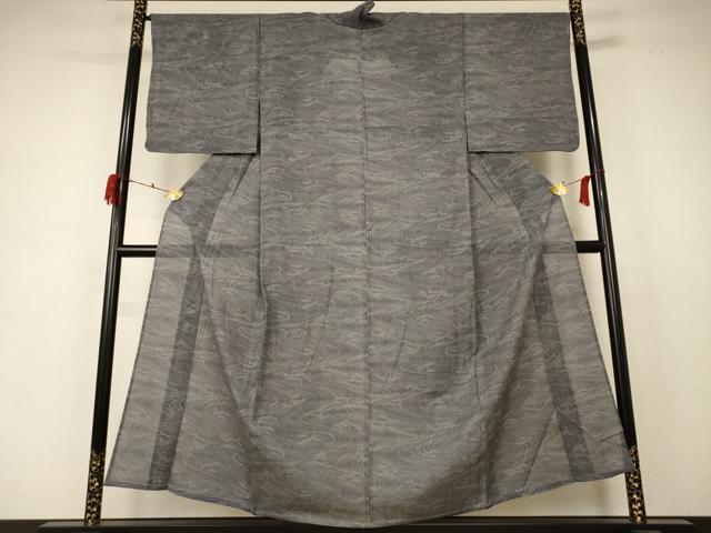 平和屋着物＊夏物 小紋 絽 立波文 正絹 逸品 AABD4499jd