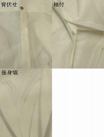 平和屋着物＊夏物 訪問着 絽 草葉文 洗える着物 AABD4500jd