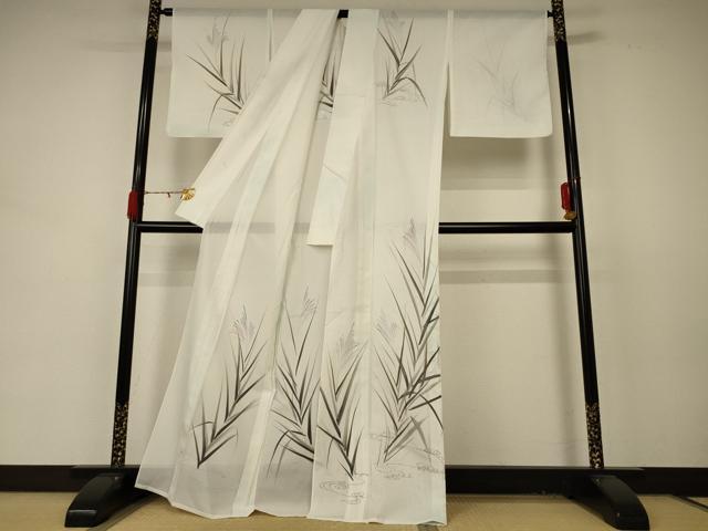 平和屋着物＊夏物 訪問着 絽 草葉文 洗える着物 AABD4500jd