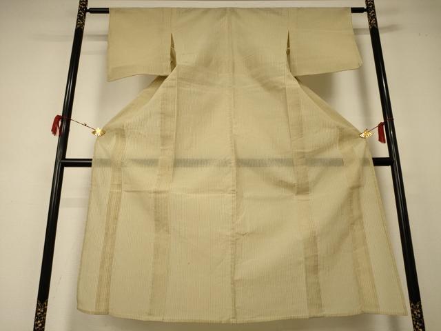平和屋着物＊夏物 小紋 紗 縞 正絹 逸品 AABD4501jd