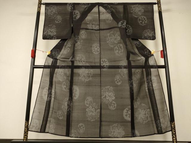平和屋着物＊夏物 上布 草花文 麻 逸品 AABD4503jd