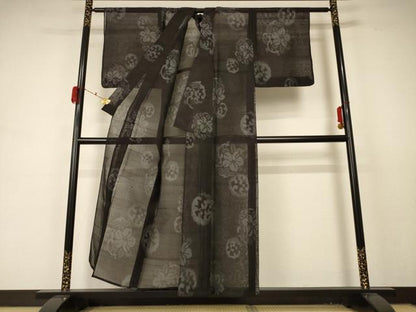 平和屋着物＊夏物 上布 草花文 麻 逸品 AABD4503jd